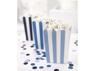 PartyDeco, Samolocik, ozdobne pudełka na popcorn, 7,5-7,5-12,5 cm, 6 szt.