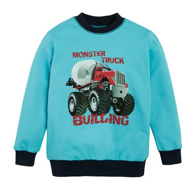 Piżama chłopięca, niebiesko-granatowa, Monster Truck Building, Tup Tup