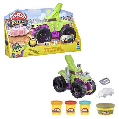 Play-Doh Wheels, Monster Truck, 4 tuby i akcesoria