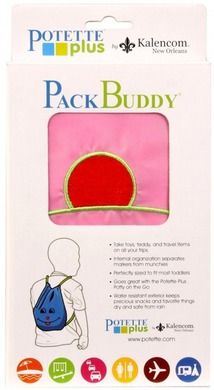 Potette Plus, Buddy pack, plecaczek na nocnik 2w1, różowy
