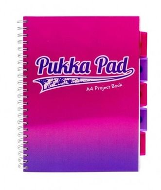 Pukka Pad, kołozeszyt, A4, Fusion Project Book, różowy