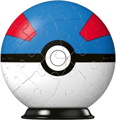 Ravensburger, Pokemon, Niebieska kula, puzzle 3D, 54 elementy