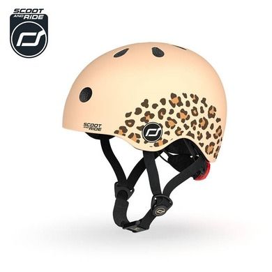 Scoot & Ride, kask dla dzieci, rozmiar XXS-S, 1-5 lat, Leopard