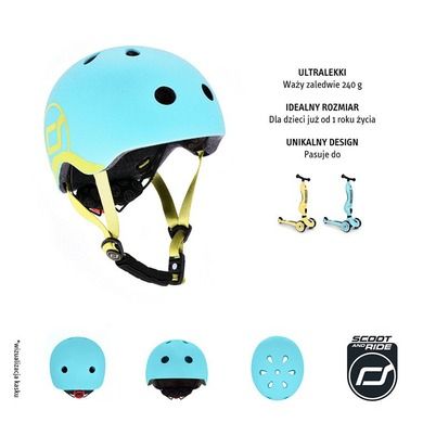 Scoot & Ride, kask XXS-S dla dzieci, Blueberry