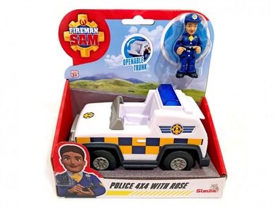 Simba, Strażak Sam, Jeep policyjny, 4-4 mini, samochód