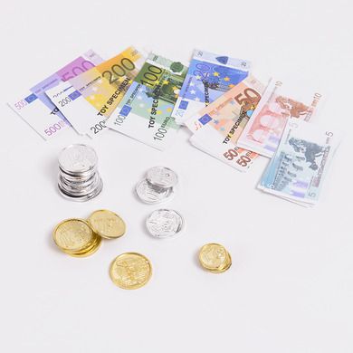 Smiki, Euro, zabawkowe pieniądze, bilon i banknoty