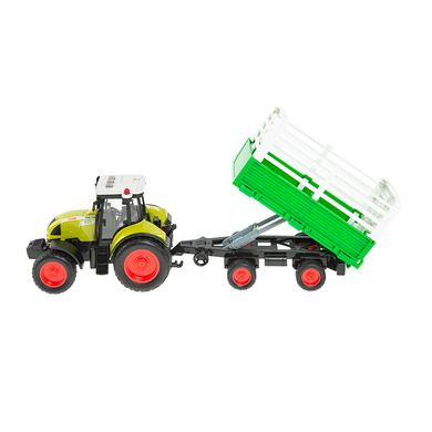 Smiki, Traktor z przyczepą, pojazd, zielony, 1:16