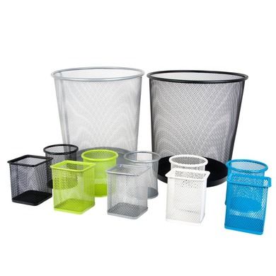 Starpak, metalowy kosz na śmieci, 15l, srebrny