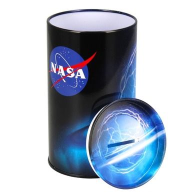Starpak, NASA, skarbonka metalowa, okrągła