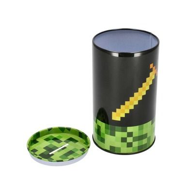 Starpak, skarbonka metalowa, okrągła, Pixel