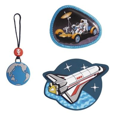 Step by Step, Magic Mags, Sky Rocket, Space, Grade, Cloud, Kid, 2 magnesy i zawieszka, akcesoria do plecaka