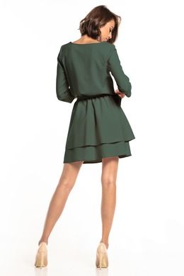Sukienka damska z rękawem 3/4, khaki, Tessita