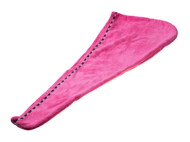 Superchłonny ręcznik do włosów, turban z mikrofibry, różowy