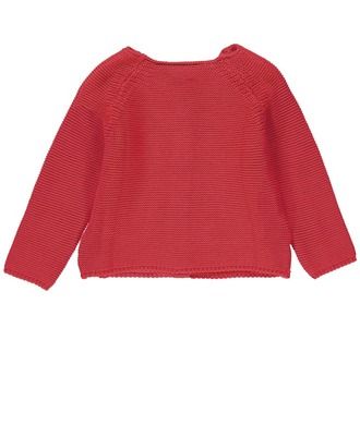 Sweter dziewczęcy, rozpinany, czerwony, Tom Tailor