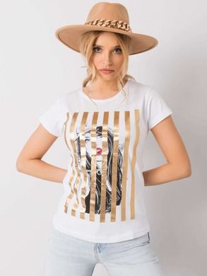 T-shirt damski, biały, H&B