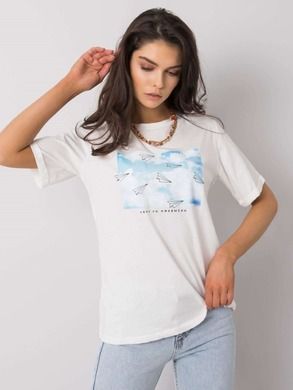 T-shirt damski, biały, Pepper & Mint