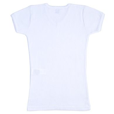 T-shirt dziewczęcy, biały, Olimpias
