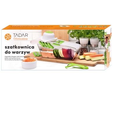 Tadar, szatkownica do warzyw z pojemnikiem, 6 wkładów + obierak