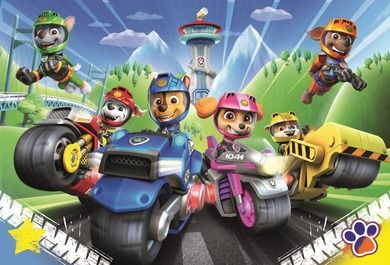 Trefl, Psi Patrol na motorach, puzzle, 100 elementów
