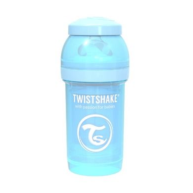 Twistshake, butelka antykolkowa, 180 ml, pastelowa niebieska