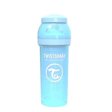 Twistshake, butelka antykolkowa, 260 ml, pastelowa niebieska