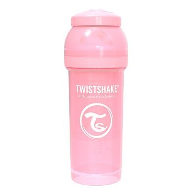 Twistshake, butelka antykolkowa, 260 ml, pastelowa różowa