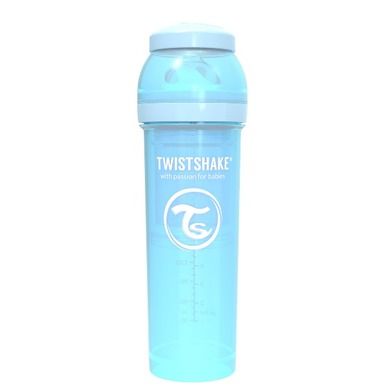 Twistshake, butelka antykolkowa, 330 ml, pastelowa niebieska