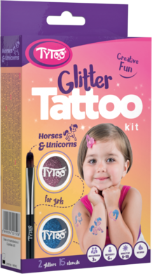TyToo, brokatowe tatuaże, konie i jednorożce