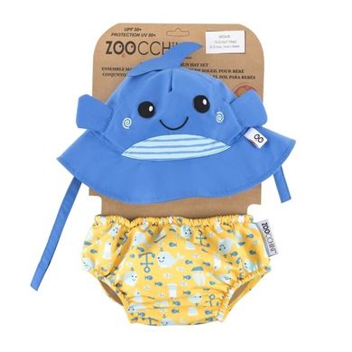 Zoocchini, Wieloryb, pieluszka kąpielowa z czapką, rozmiar S