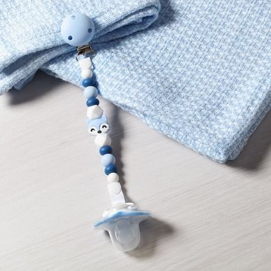 BabyOno, Natural Nursing, zawieszka do smoczka, niebieska