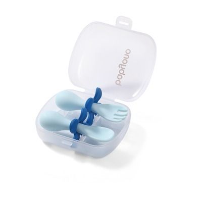BabyOno, sztućce ergonomiczne dla dzieci, niebieskie