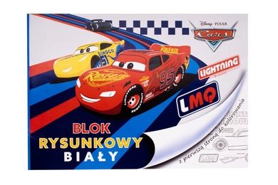 Beniamin, Auta, blok rysunkowy, biały, A4, 20 arkuszy, z pierwszą stroną do kolorowania