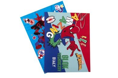 Beniamin, Spider-Man, blok techniczny, A4, 10 kartek, biały