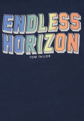 Bluza chłopięca z kapturem, niebieska, Endless horizon, Tom Tailor