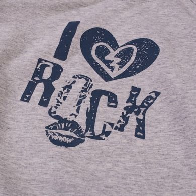 Bluza dziewczęca, szara, I love rock, Kanz