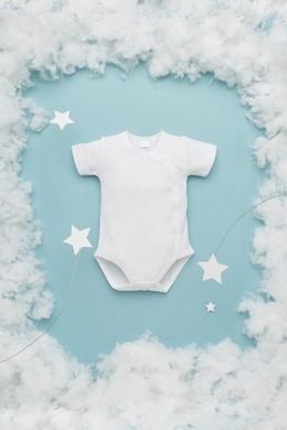 Body niemowlęce z krótkim rękawem, białe, Pinokio