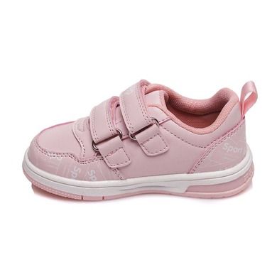 Buty sportowe dziewczęce, różowo-białe, skórzana wkładka, Weestep