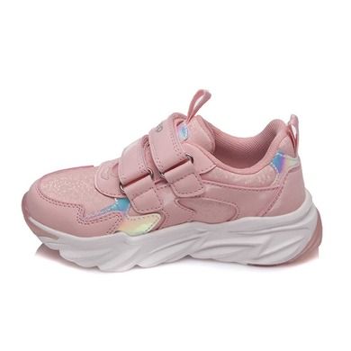 Buty sportowe dziewczęce, różowo-białe, skórzana wkładka, Weestep