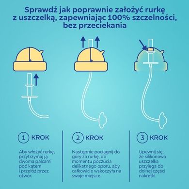 Canpol babies, niekapiąca rurka silikonowa z odważnikiem, różowa