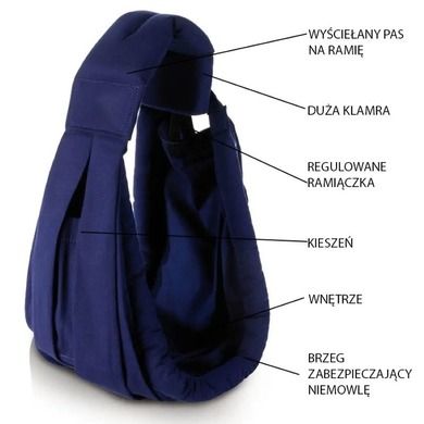 Chusta ergonomiczna do noszenia dziecka, granatowa