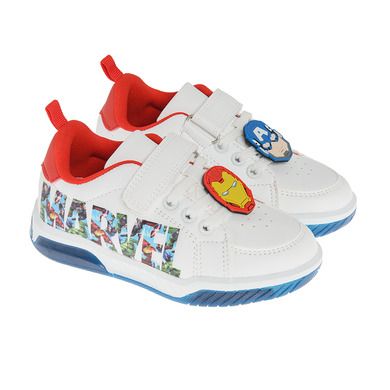 Cool Club, Buty sportowe chłopięce, białe, świecąca podeszwa, Marvel Super Heroes