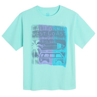 Cool Club, Komplet chłopięcy, T-shirt, Szorty, turkusowy, niebieski
