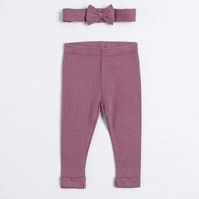 Cool Club, Komplet dziewczęcy, Bluza, Legginsy, Opaska, ecru-fioletowy