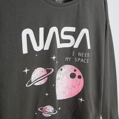 Cool Club, Piżama dziewczęca, ciemnoszara, NASA