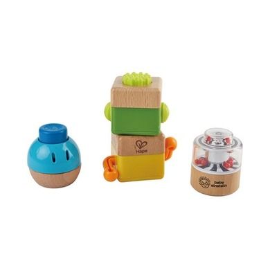 Hape, Baby Einstein, 4 kostki sensoryczne, klocki