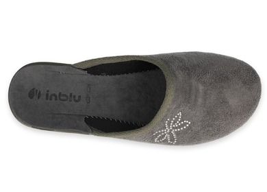 Kapcie damskie, szare, motyl, Inblu