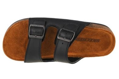 Klapki męskie, czarne, Skechers Krevon-Wanson