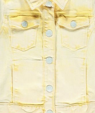 Kurtka jeansowa dziewczęca, żółta, Kanz