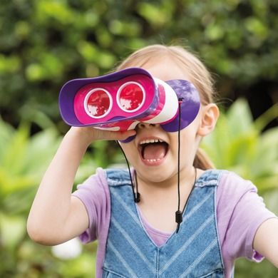 Learning Resources, GeoSafari Jr., lornetka dla dzieci, 2x, różowa