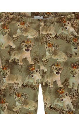 Legginsy dziewczęce, mix, lwy, panterka, Königsmuhle